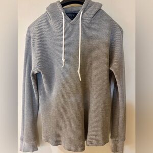 Forever 21 Gray Ribbed Hoodie Sweater